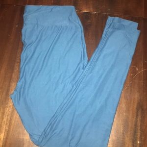 LuLaRoe TC Solid Teal Leggings GUC